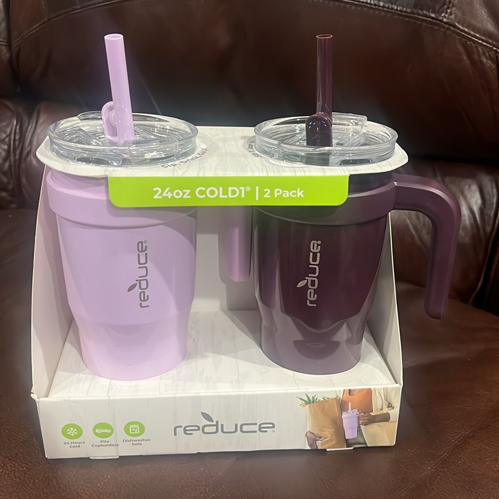 New Reduce 24oz Cold1 Tumbler Set - Purple and Lavender